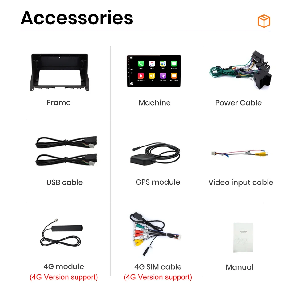 Für Mercedes-Benz C-Klasse W204 S204 2007-2010 Drahtlose CarPlay für Apple Android Auto Auto Radio GPS IPS 8Core Multimedia Stereo – Detail 18