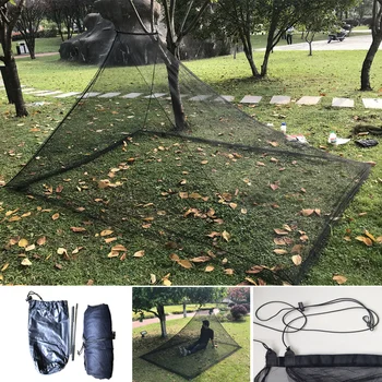 Camping en plein air noir moustiquaire léger Portable moustiquaire tente extérieure moustiquaire tente famille taille S L 1