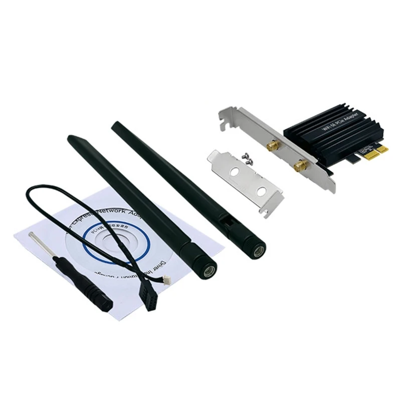 

for Intel AX210 Pcie Wireless Network Card Tri-Band 6G/5G/2.4G BT5.2 Desktop Computer Wifi 6E Wireless Wlan Adapter