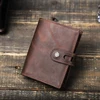 CONTACT'S Genuine Leather AirTag Wallets for Men RFID Aluminum Card Holder Metal Wallets Zip Coin Purse Money Clip Men's Wallets 2