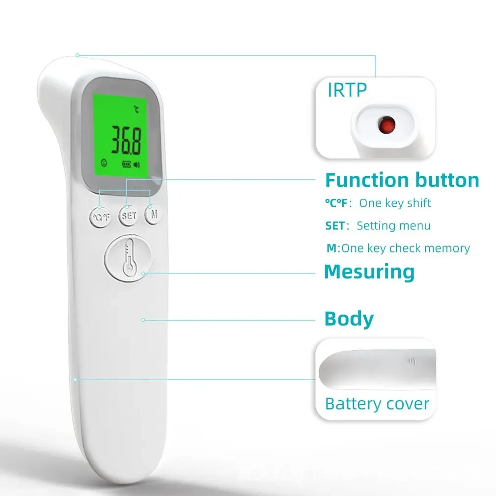 Thermometer Baby Adult Non-Contact Digital Temperature Alarm Thermometer Forehead Indoor Infrared Multi-function digital thermometer