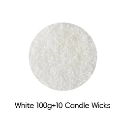 Vibrant Wax Sand for Creative Candle Making - Ideal for Arts, Crafts, and Unique Party Decor (White 10Wicks)