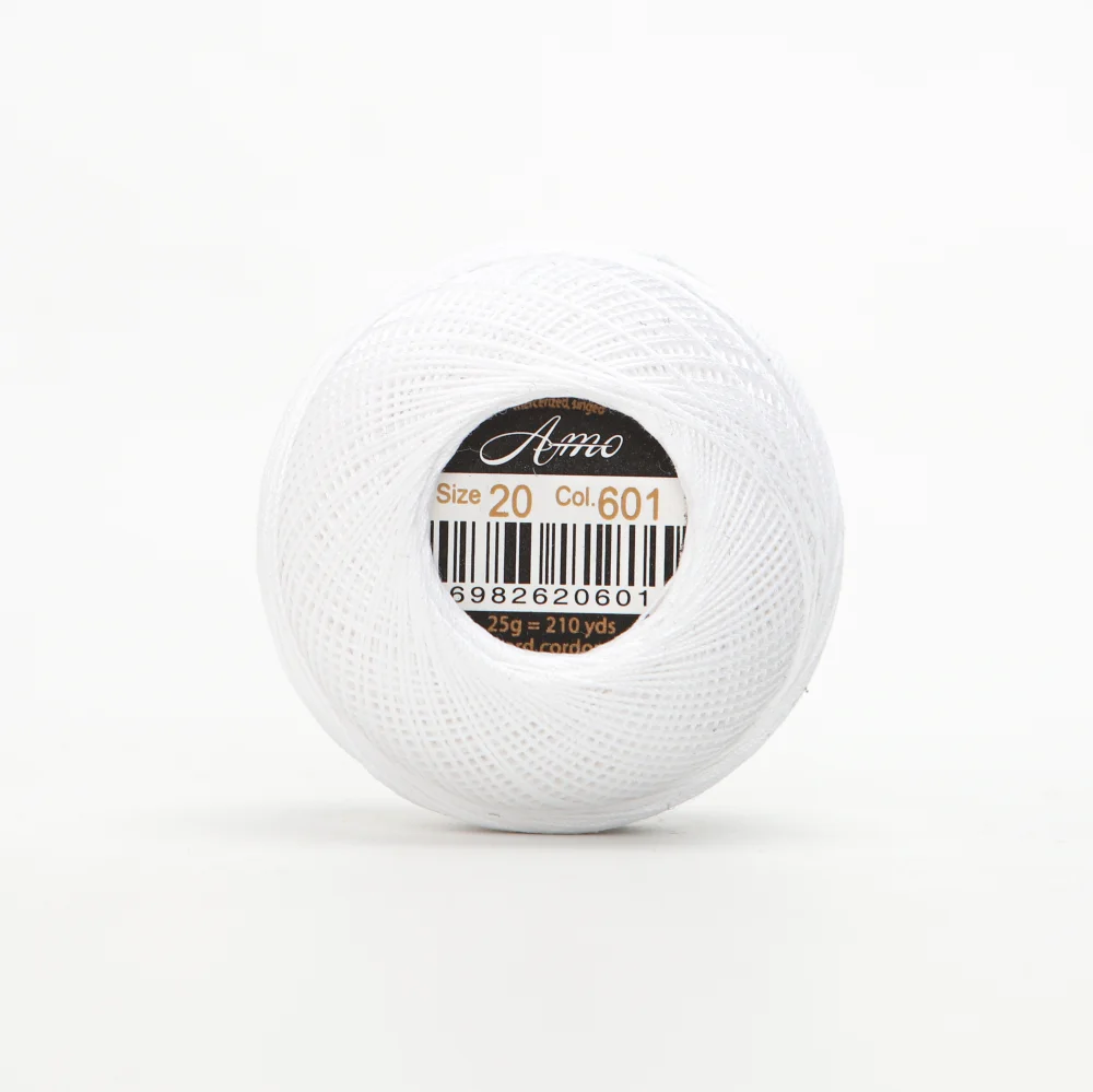 Amohilos Größe 20 Doppel Mercerisierter Ägyptischer Baumwolle Häkeln Faden Perfekte Occhi Nadel Projekte 25 Gramm 210 Yards Ball – Detail 12