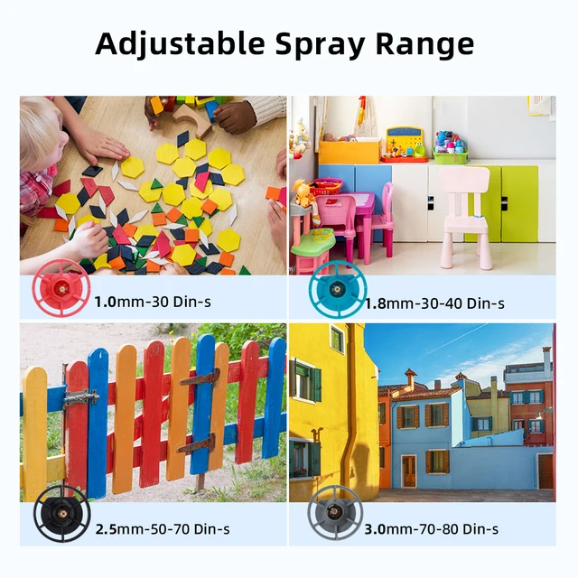 200W Cordless HVLP Paint Sprayer for Bosch 18V Battery, 4 Nozzles, 3 Spray Patterns, 1000ML Container (No Battery) 5