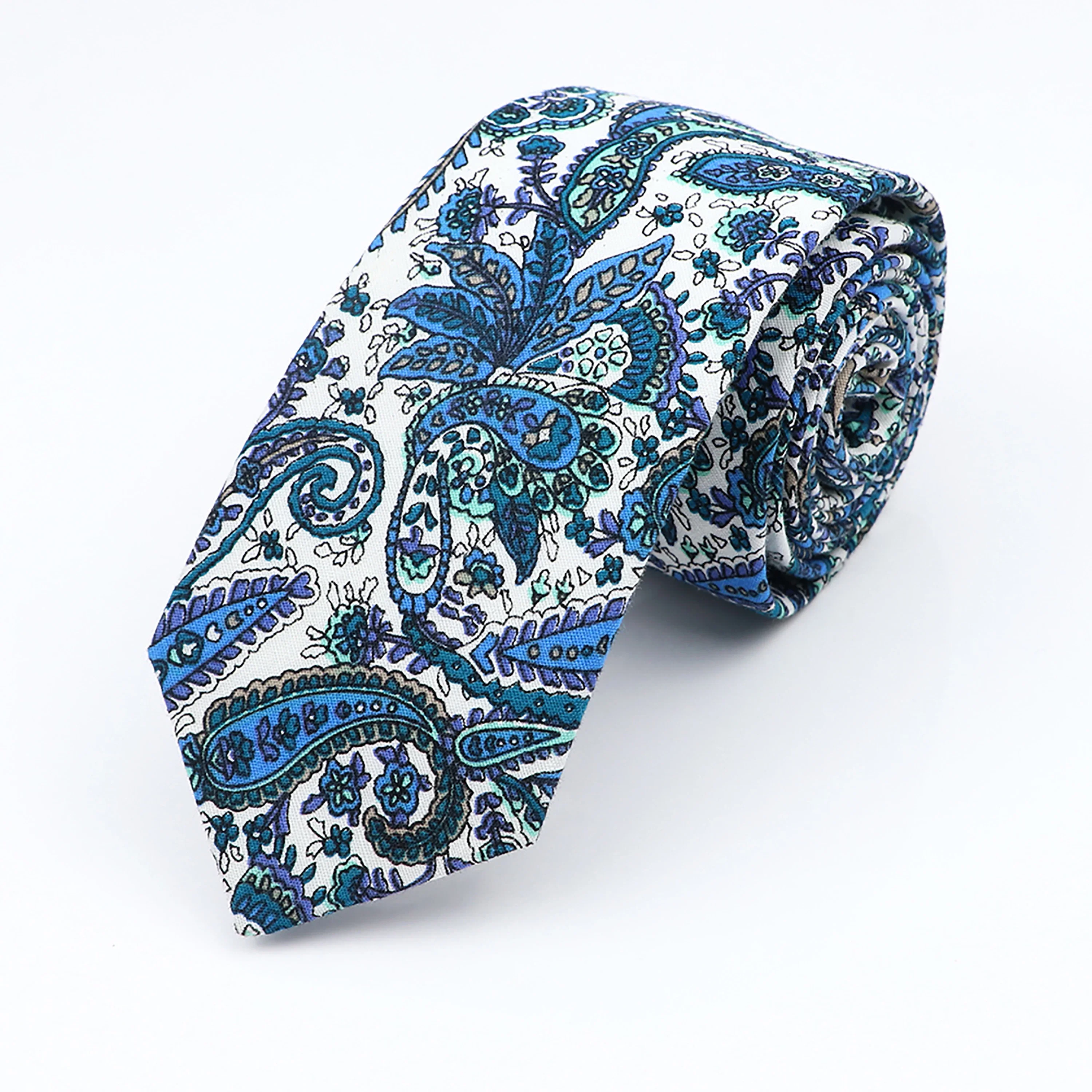 Floral Cotton Skinny Tie 5