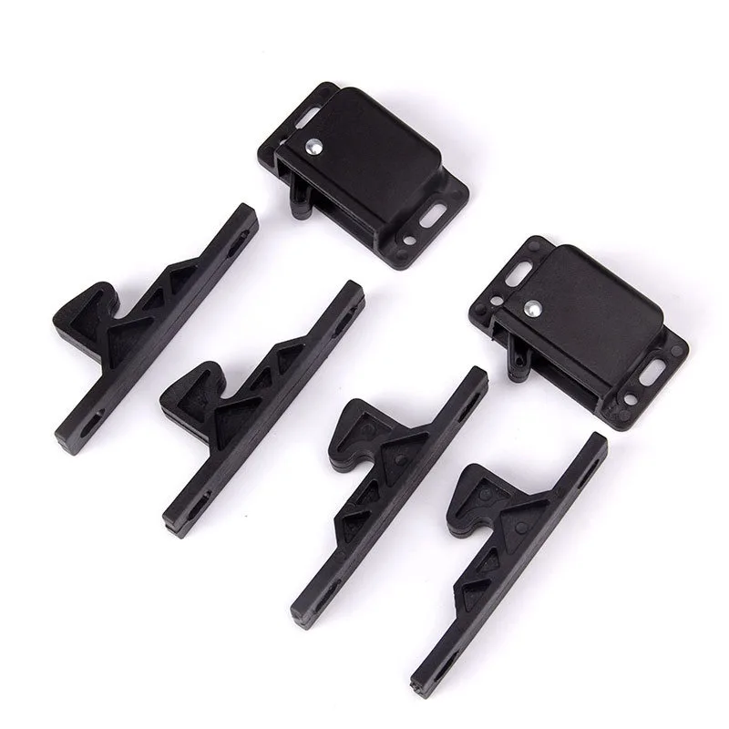 Plastic Door Buckle Cabinet Door Automatic Push Open Spring Hook Lock Buckle Finger 1pc