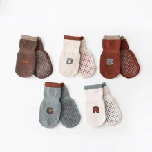 

Spring Newborn Baby Socks Soft Cotton Anti-Slip Baby Boys Girls Letters Socks Kawaii Stuff Baby Accessories Newborn Short Socks