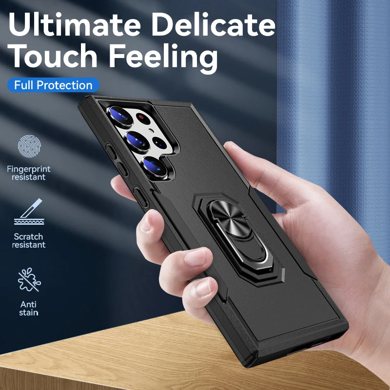 360° Rotating Metal Car Holder Armor Phone Case