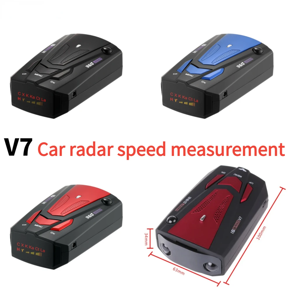 Radar Detector Radar Car Radar Detector English Russian Anti Radar Detector  Vehicle V7 Speed Alarm Systems ; Security Radar Detectors For Cars (Color  Name : Best) : : Electronics & Photo