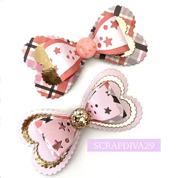 Fiocco in metallo taglio muore fai da te Scrapbooking carta Stencil mestiere di carta Album fatto a mano decorazione manuale