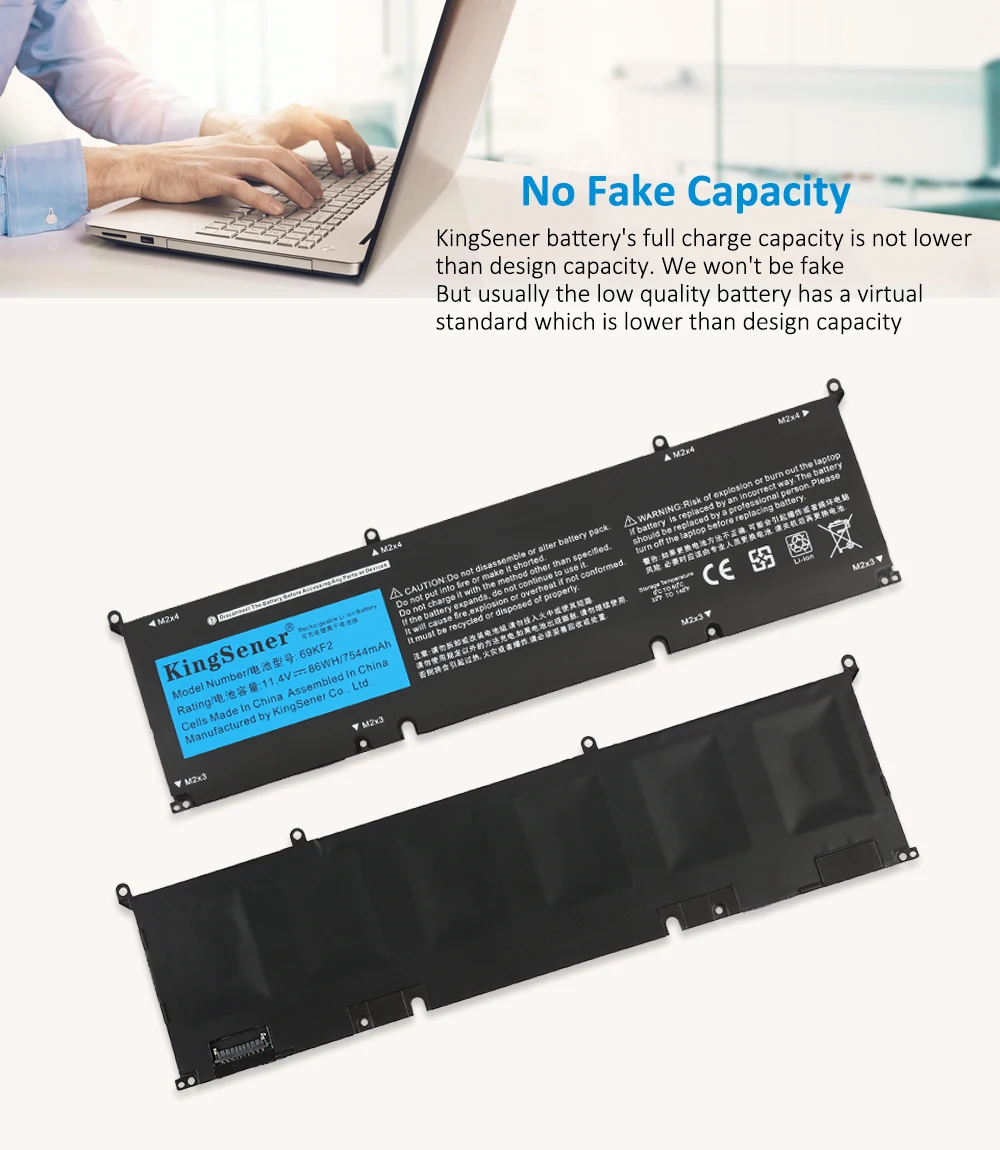 Bateria para Dell Xps 15 9500 9510 9520 9530 Precisão 5550 5560 G15 5510 5511 5520 5515 5521 g7 15 7500 P91f P87f 86wh 69kf2 - Imagem 6