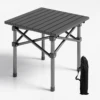 Outdoor Folding Table Heavy Duty Carbon Steel Height Adjustable Lightweight Metal Camping Hiking Backpacking Picnic BBQ Portable 1