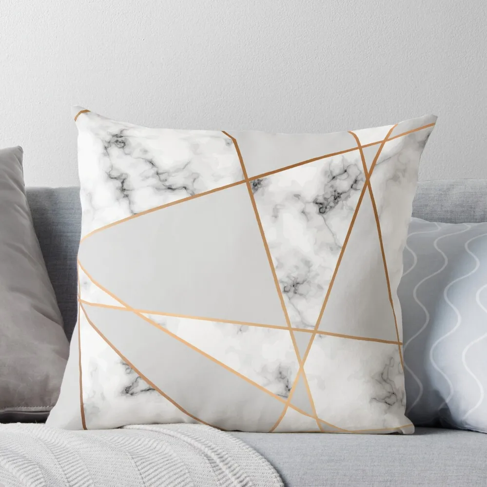 

Copper smokey marble geo Throw Pillow Pillows Aesthetic Decorative pillow case Sitting Cushion