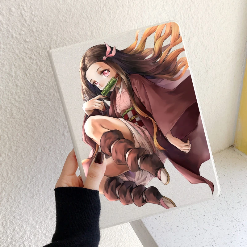 Estojo Anime com Porta Lápis Nezuko Ipad Air Ipad Pro 2023 10.9 10.2 7ª Geração 12.9 Pro Mini 6