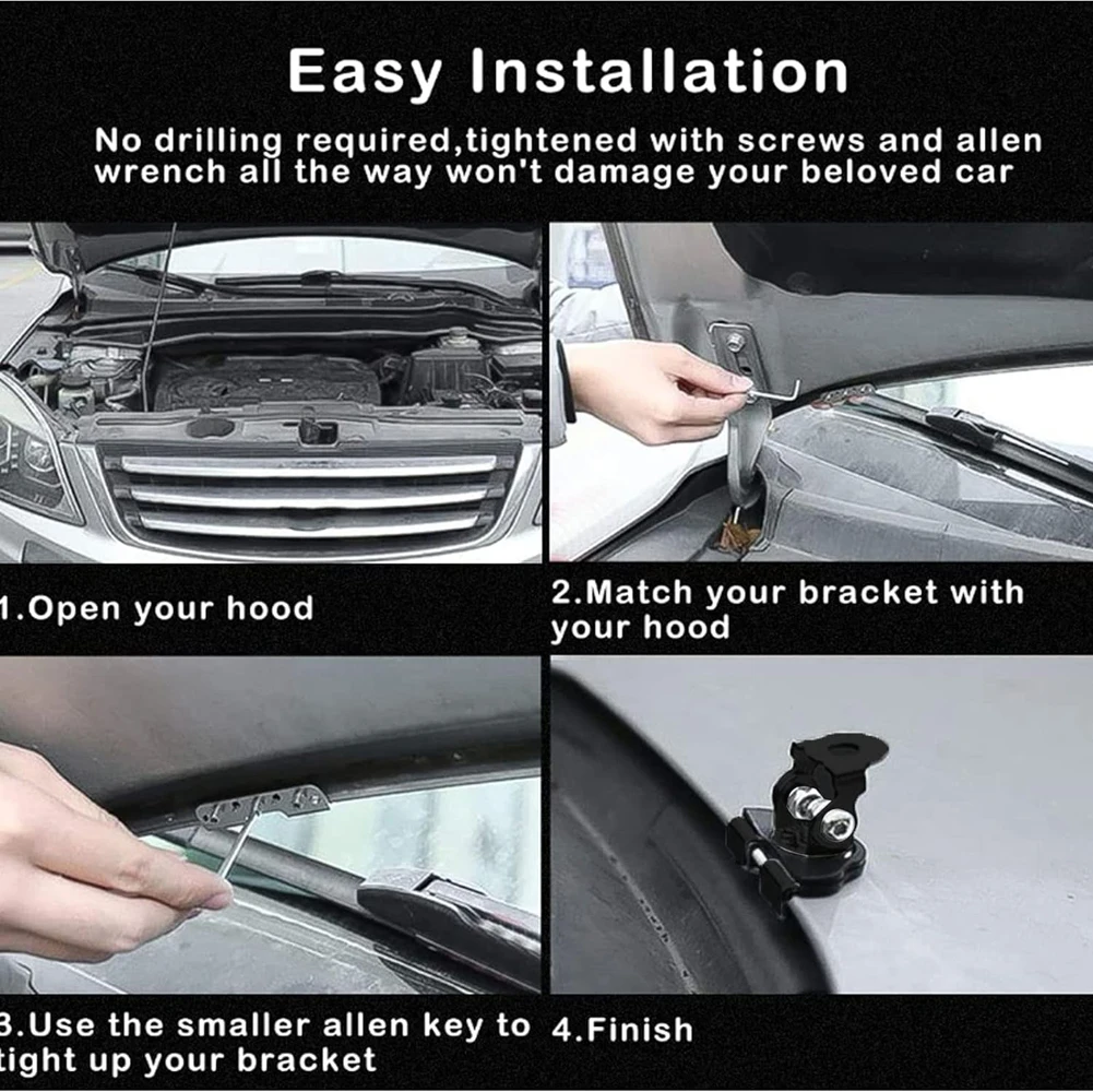 1/2Pcs LED Light Bar Mounting Bracket LED Work Light Clamp Holder Hood Spotlight Stand Bar Bracket for Off Road  Truck SUV