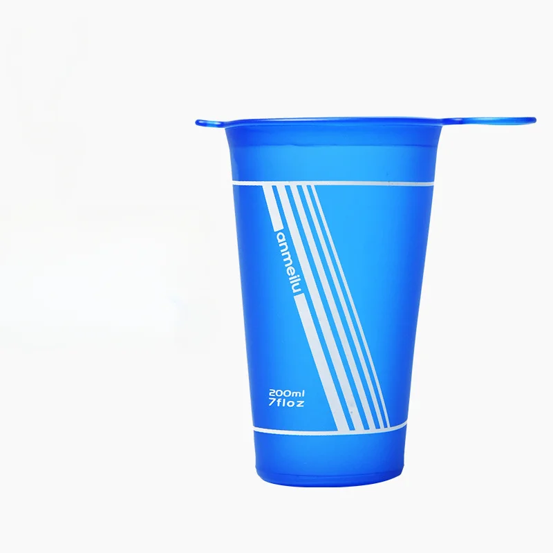 

200ml Soft Cup Foldable Water Bag BPA Free Non Toxic Ultralight Outdoor Sports Marathon Cycling 3 Colors TPU