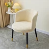 Jacquard Curved Chair Cover Nordic Round Armchair Elastic Seat Covers Home Hotel Dustproof Protect Dining Chair Slipcover 4