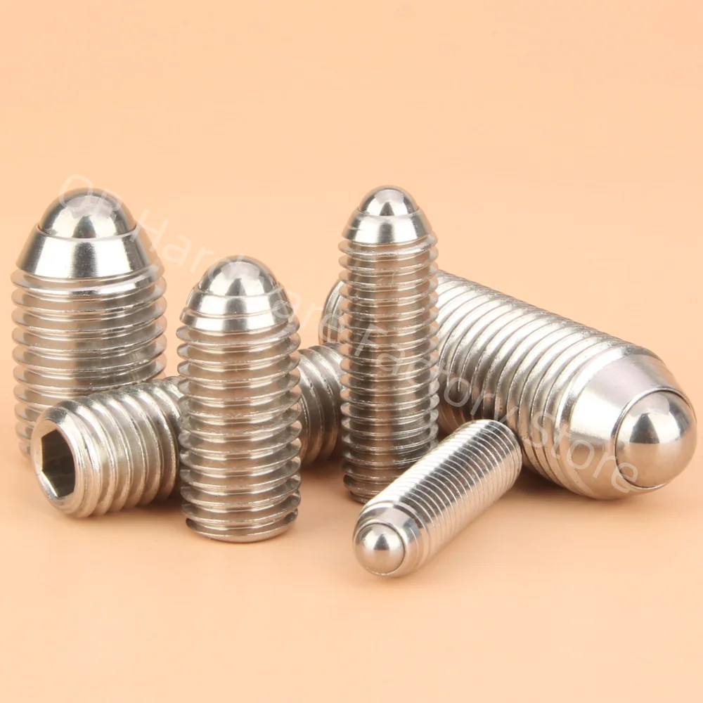 Stainless Steel Ball Lock Pins M3/M4/M5/M6 Hex Socket Allen Positioning Spring Ball Plunger Screw Bolt