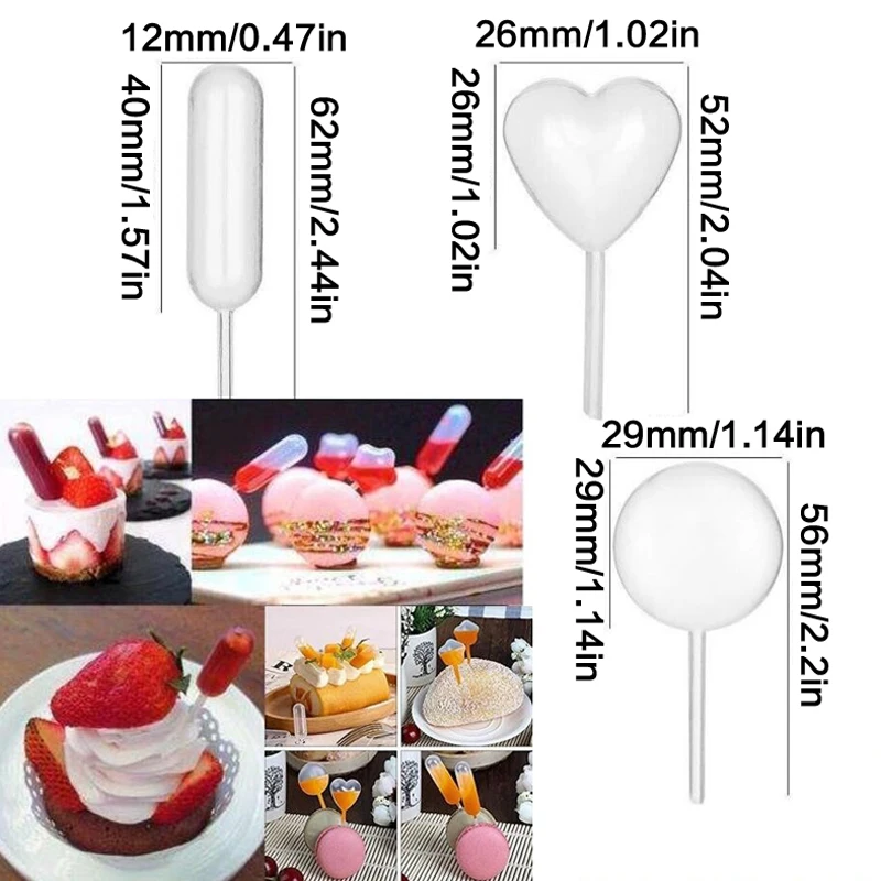 50pcs 4ml Sauce Droppers For Cupcakes Ice Cream Ketchup Pastries Stuffed Dispenser Mini Squeeze Transfer Pipettes Dessert Tools