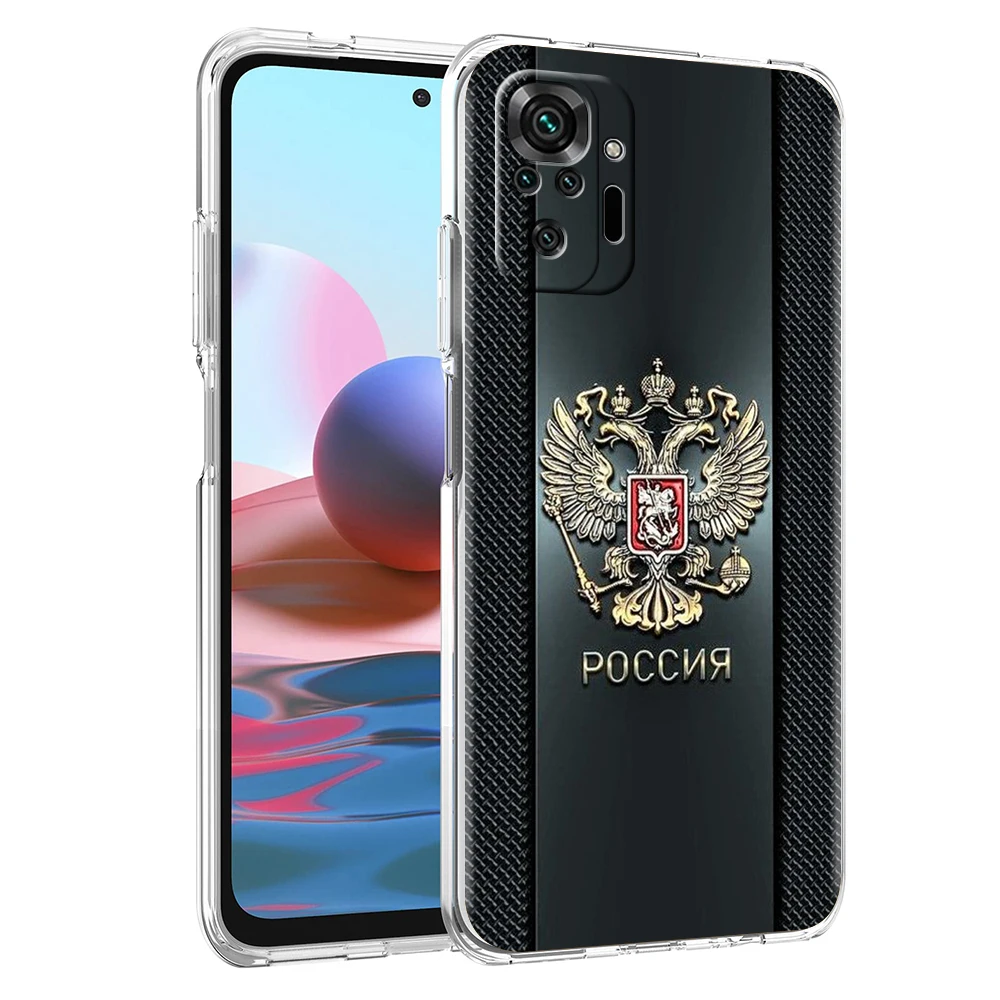 Russland russische Flaggen Handy hülle Abdeckung für Redmi Note 10 11 11t 7 8 8t 9 k40 Gaming 9a 9c Pro plus transparente Soft shell Capas – Detail 2