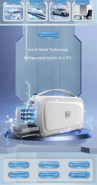 Mini nevera portátil para insulina, caja de refrigeración recargable por  USB para viajes en coche y Casa, 2-8 grados, 10200mAh - AliExpress