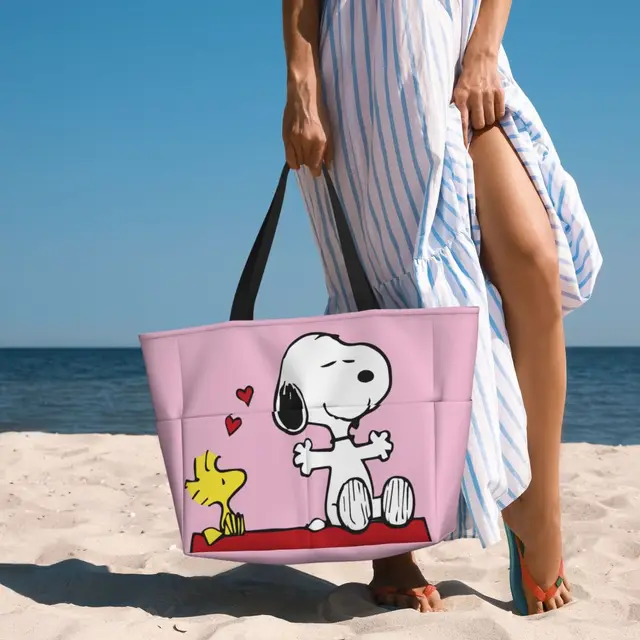 Snoopy Bolso Playa Capazo Bolsas De Compras Personalizadas De