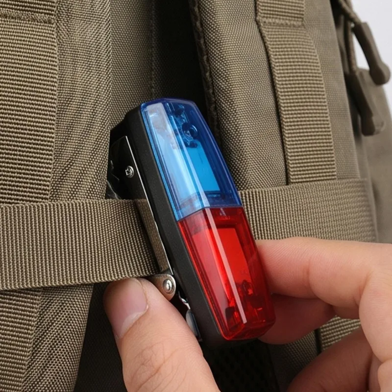 4/1x LED 레드 블루 경고등 USB 충전식 안전 플래시 야간 조명 배낭용 러닝 사이클링 보안등 액세서리