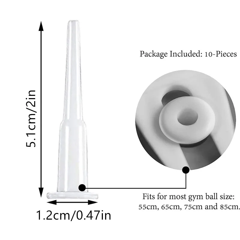 Description Picture 3 of item5/10pcs Fitness Exercise Sport Yoga Ball Inflatable Bed Pool Air Stopper Plug Pin Replacement Plug Gym Accessories