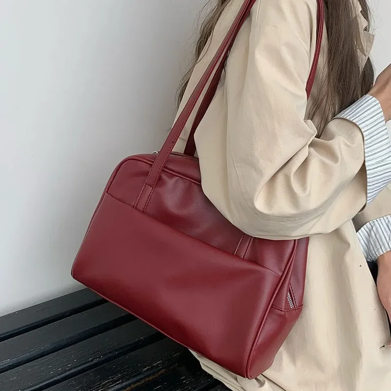 Korean Style Large Capacity Single Shoulder Women's Bag Versatile Vintage Underarm Bag Autumn 2026 New Arrival Tote Bag Handbag