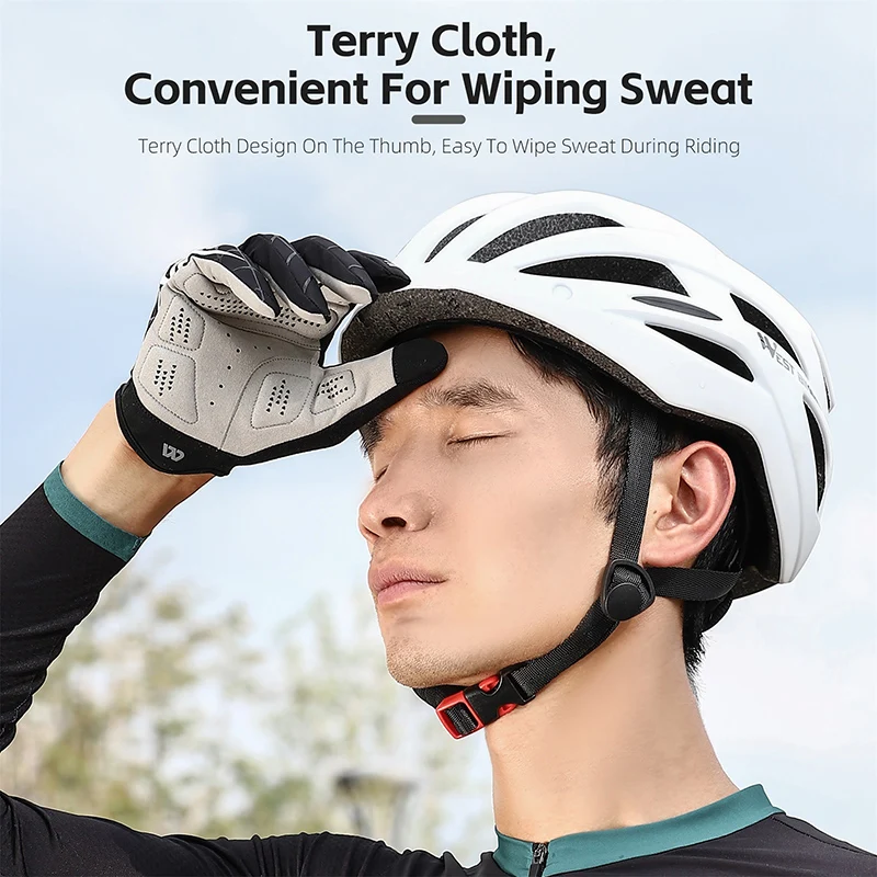 WEST BIKING Cycling Men's Gloves Full Finger Touch Screen Women MTB Road Gloves Shockproof Breathable Motor Gloves Riding Gear