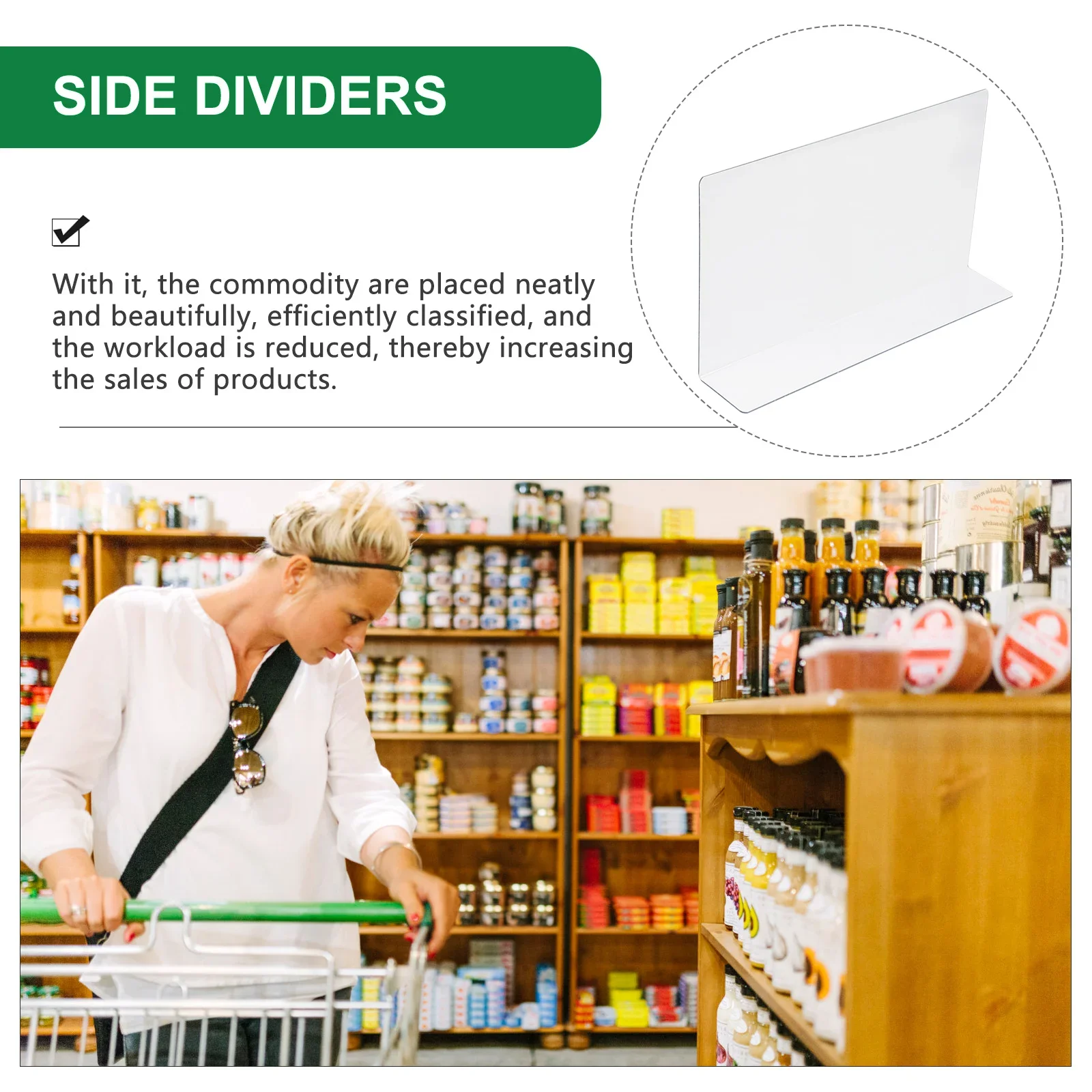 Shelf Divider Dividers Separator Clear Closet Side Goods Commodity Separators Clapboard Store T Acrylic Pvc Classification Rack 6