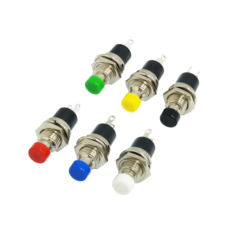 10PCS PBS-110 small push-button switch with cable opening 7MM push-button switch Self-reset activates the lockless button tactile push button switch
