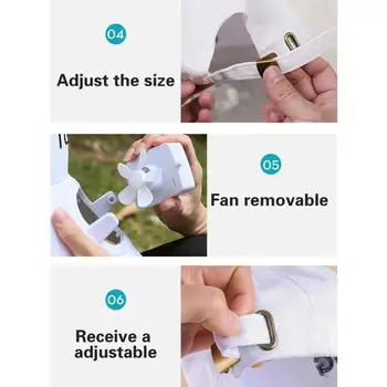 مروحة Sunhat للرجال ، مظلة تبريد رياح قوية ، حافة طويلة ، حماية من أشعة الشمس ، مروحة قابلة للفصل ، USB ، شحن شمسي ، غطاء رأس مروحة 4