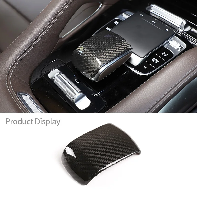 

For Mercedes-Benz GLE 350/450 20-21 Real Carbon Fiber Central Control Armrest Headgear Cover Car Interior Accessories