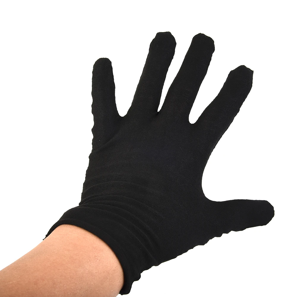 Black Cotton Gloves Soft Large Sensitive Cleaning Dry Moisturizing Hand Protection Household Protective Gloves Kitchen 12 Pairs protective gloves cleaning gloves cotton gloves
