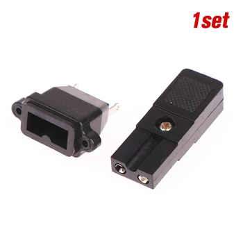 HMA73-สองสายไขควงไฟฟ้าปลั๊ก 2-core Power Socket DC Power Plug Connector 2 Pins สีดําขนาดเล็ก 2 สายปลั๊ก 8