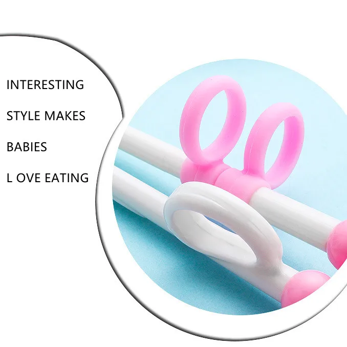 Cartoon Beginner Easy Use Chopsticks Cute Cat Baby Kids Children Fun Learning Training Helper Chopsticks