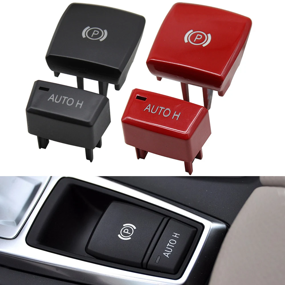 Interior Car Electronic Hand Parking Brake Switch Auto H Hold P Button Cover for BMW X5 E70 X6 E71 E72 61319148508 handbrake switch cover handbrake button cover