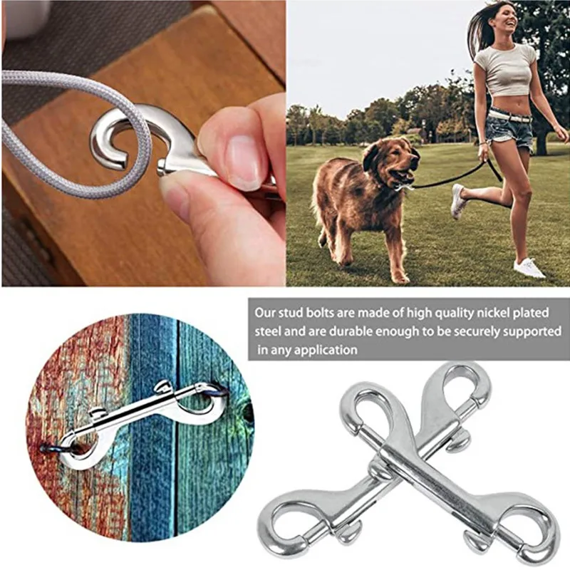 Double Ended Bolt Snap Hooks Heavy Duty 316 Stainless Steel Trigger Snaps  Marine Grade Clips for Diving Dog Leash Keychain - AliExpress