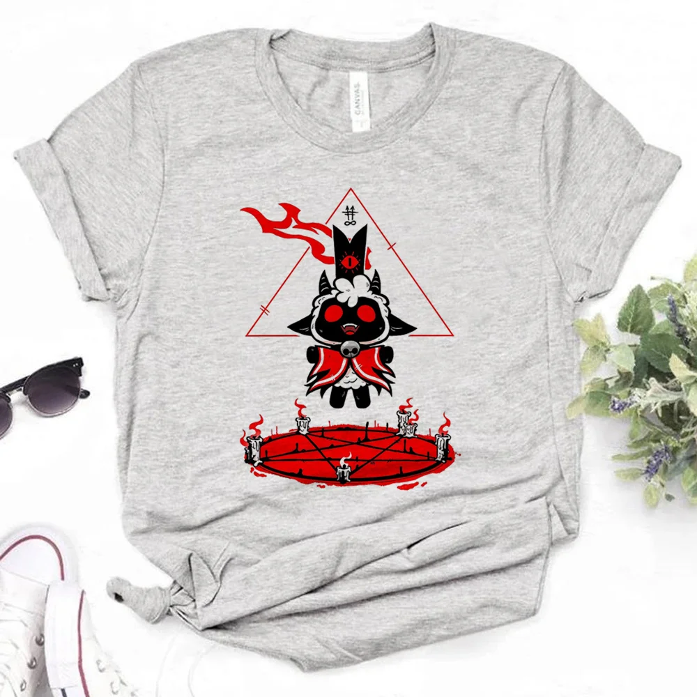 T-Shirt Cult Of The Lamb Donna Comic Top Girl Manga Harajuku Abiti Firmati