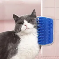 Pet Brush Comb Play Cat Toy Softer Cat Self Groomer Massage Comb with Catnip Cat Face Scratcher for Kitten Puppy Cat Accessories 2