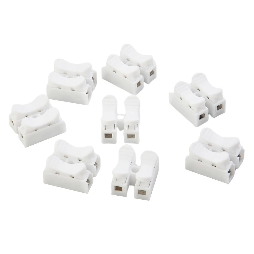 

20PCS CH2 Spring Connector Terminal Quick Wire Connector Cable Clamp Terminal Block LED Strip Light