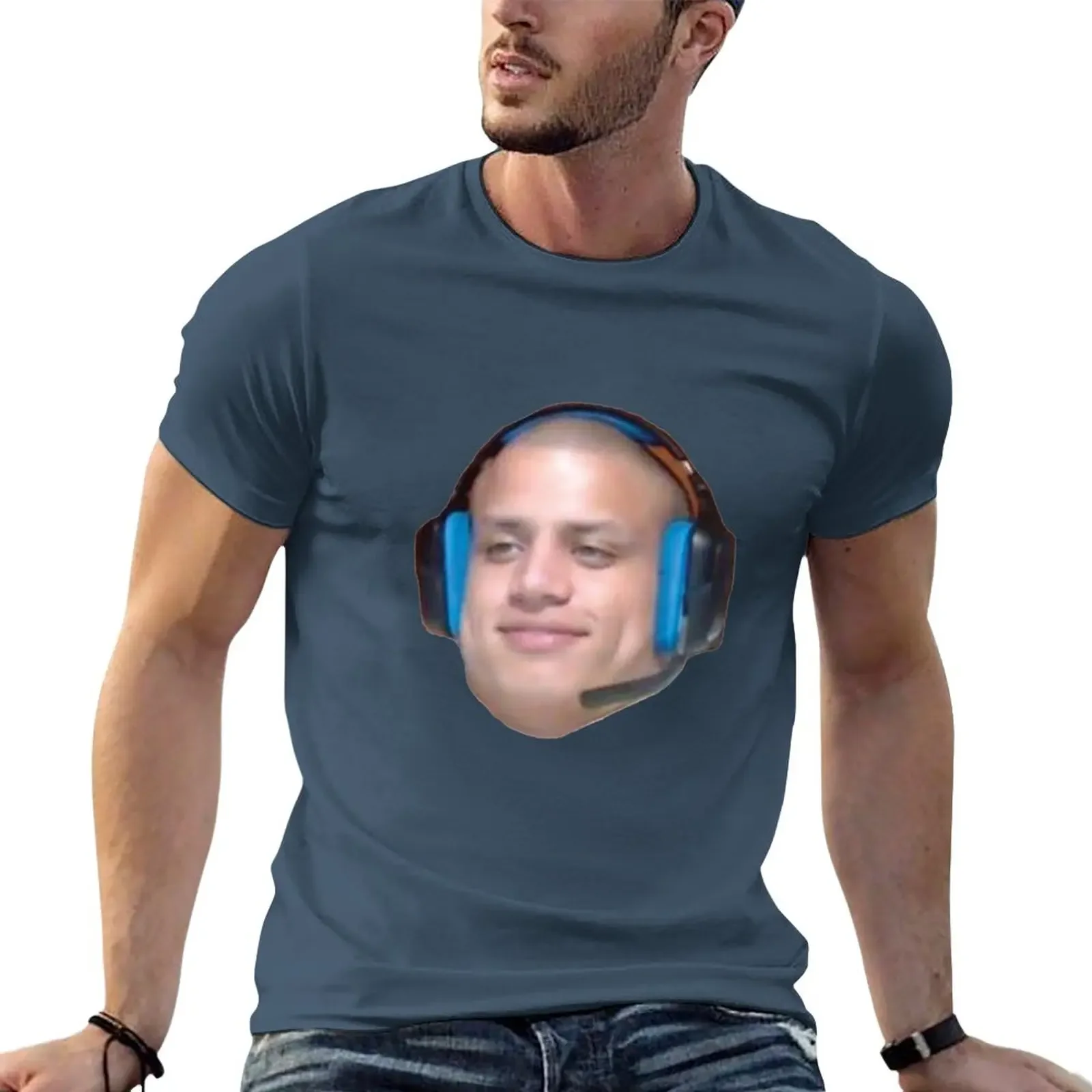 

Tyler 1 headset T-Shirt funnys aesthetic clothes t shirts for men cotton