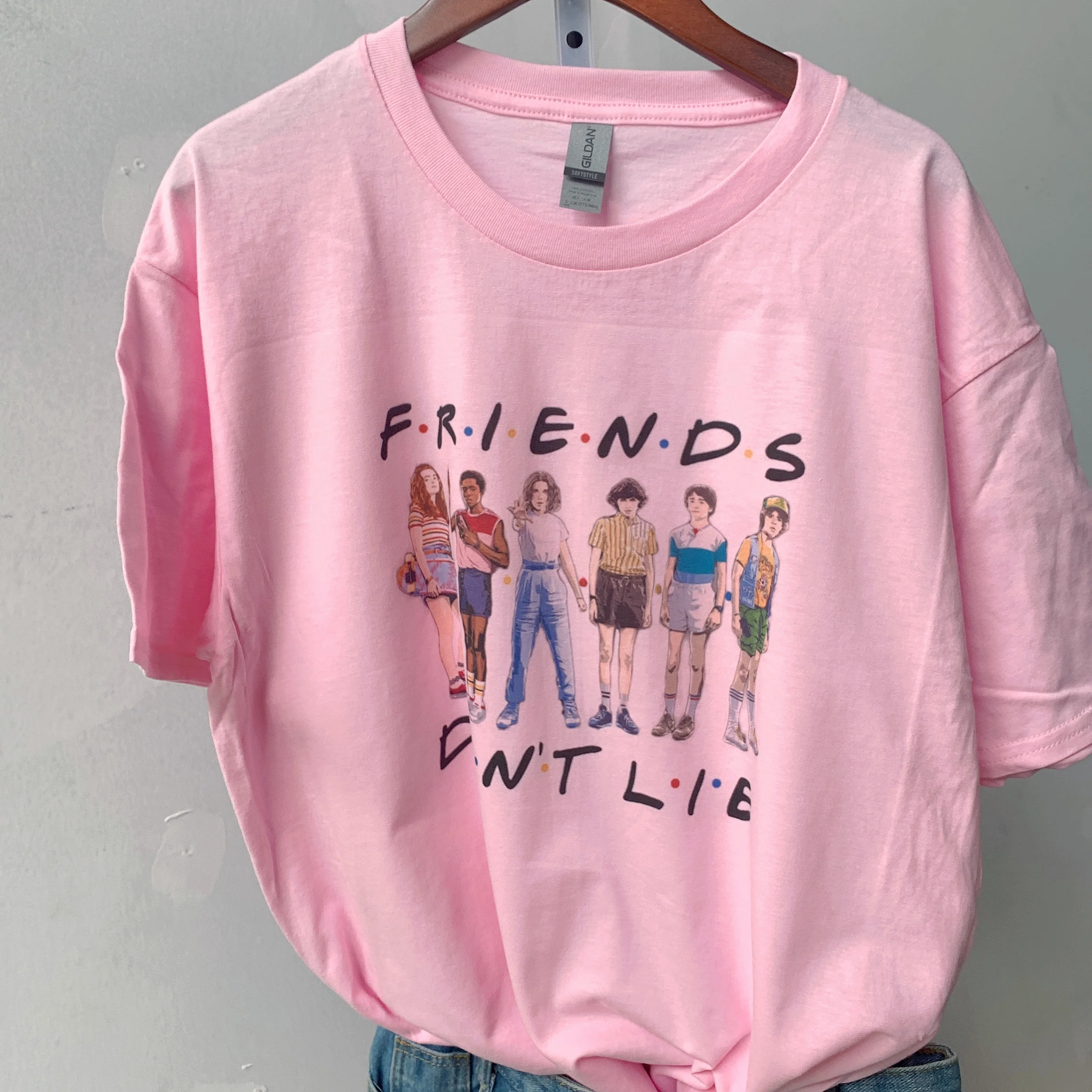 

Friends Dont Lie Apricot Mushroom Fan Club Cute T Shirts Casual Summer Woman Tshirts Fashion Streetwear Clothes