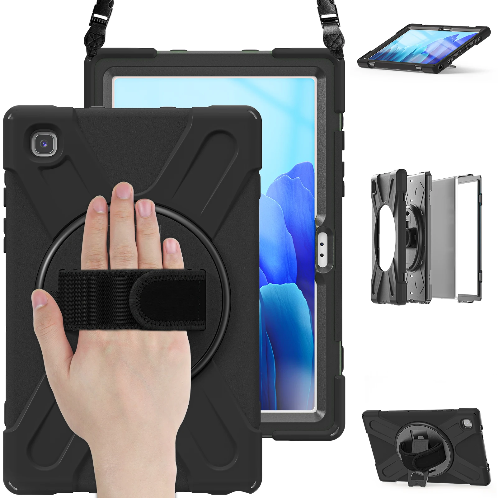 LFOIQN Heavy Duty Shockproof Tablet Stand Cover