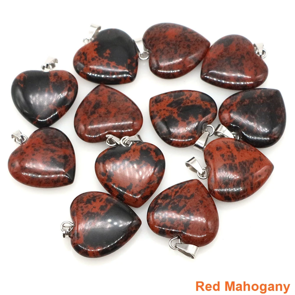 Pendentif Cœur En Pierre Naturelle à Facettes - Labradorite, Plaqué Or 18k, Pour Reiki Et Guérison