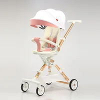‌ Poussette pliable de luxe pour bébé, landau réversible, chariot menti-flat, plateau de siège respirant, système de voyage avec auvent ‌ 2