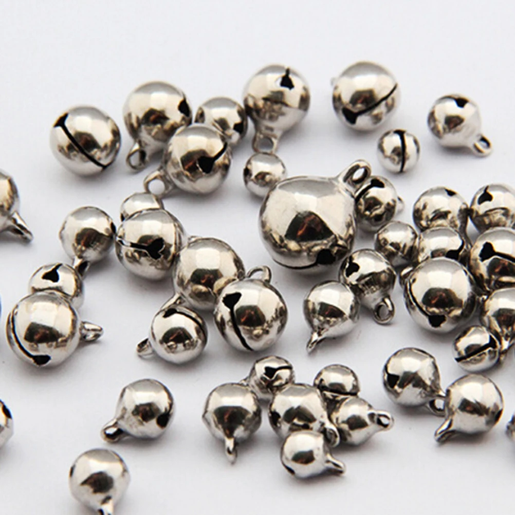 

50pcs/lot New 6/8/10mm Small Jingle Bells Coppe New Year Festival Jewelry Pendant Metal Fit Christmas Decor 2Sizes