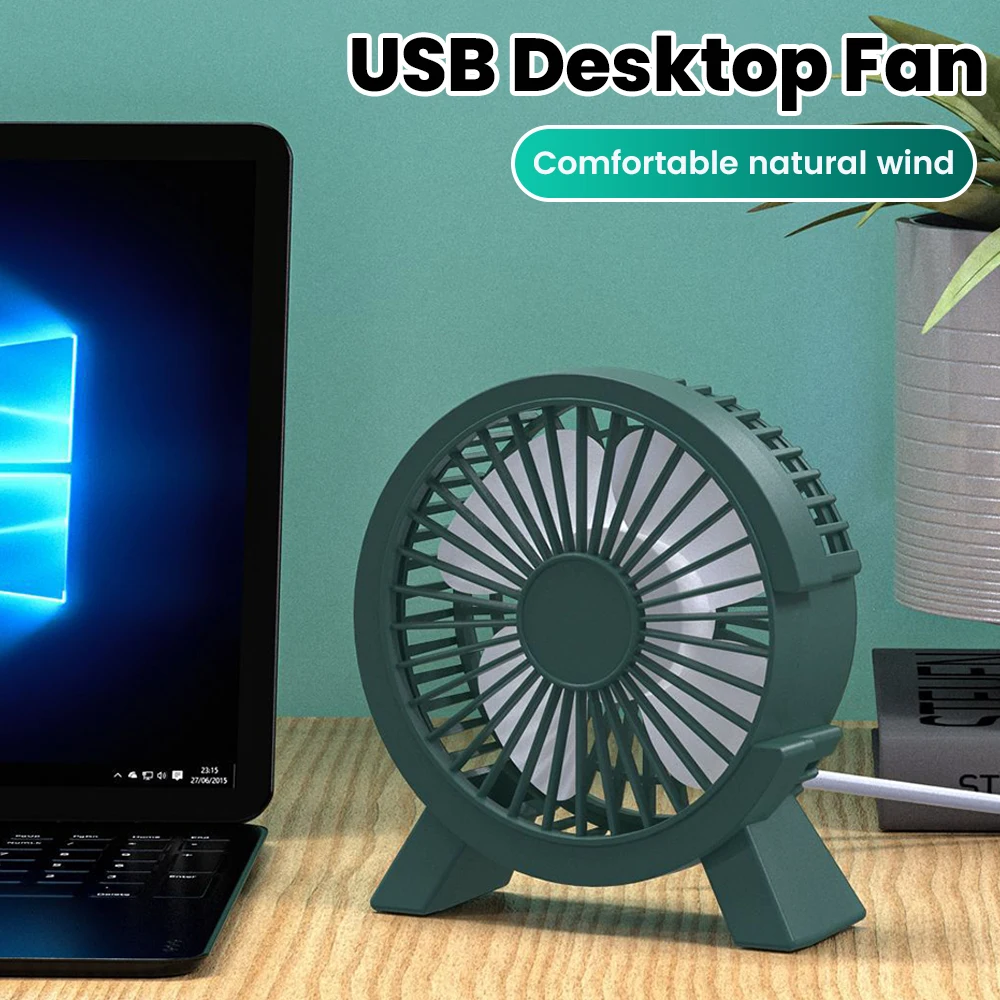 مروحة طاولة صغيرة قابلة لإعادة الشحن USB محمولة مر...