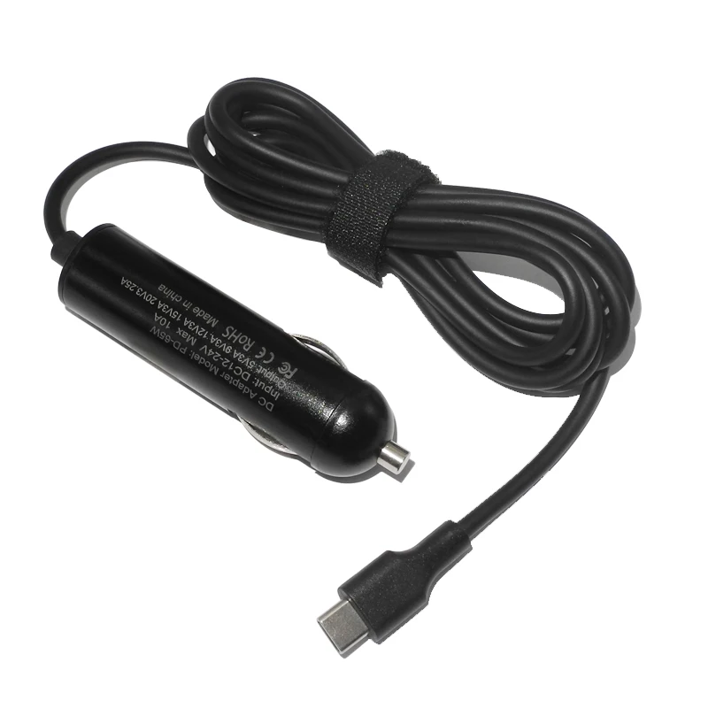 Usb c tipo c pd Carregador de Carro dc Fonte Alimentação Adaptador para Macbook Lenovo Asus hp Portátil Tablet Telefone do Carro Adaptador 65w 20v - Imagem 6